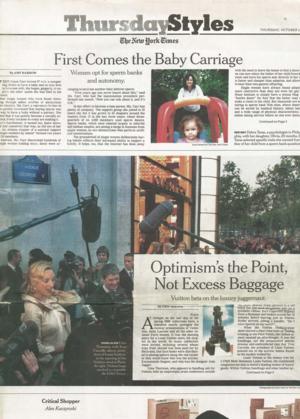 THE NEW YORK TIMES – Thursday Styles | 10.2005